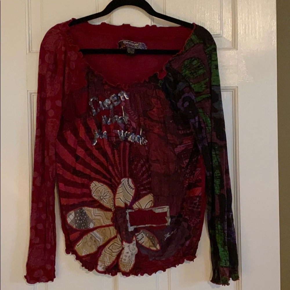 Desigual Unique Red Top.